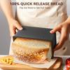 Rectangle Loaf Pan with Lid 1lb Non-Stick Bread Baking Pan Carbon Steel Corrugated Toast Box Toast Mold for Oven Baking Tool