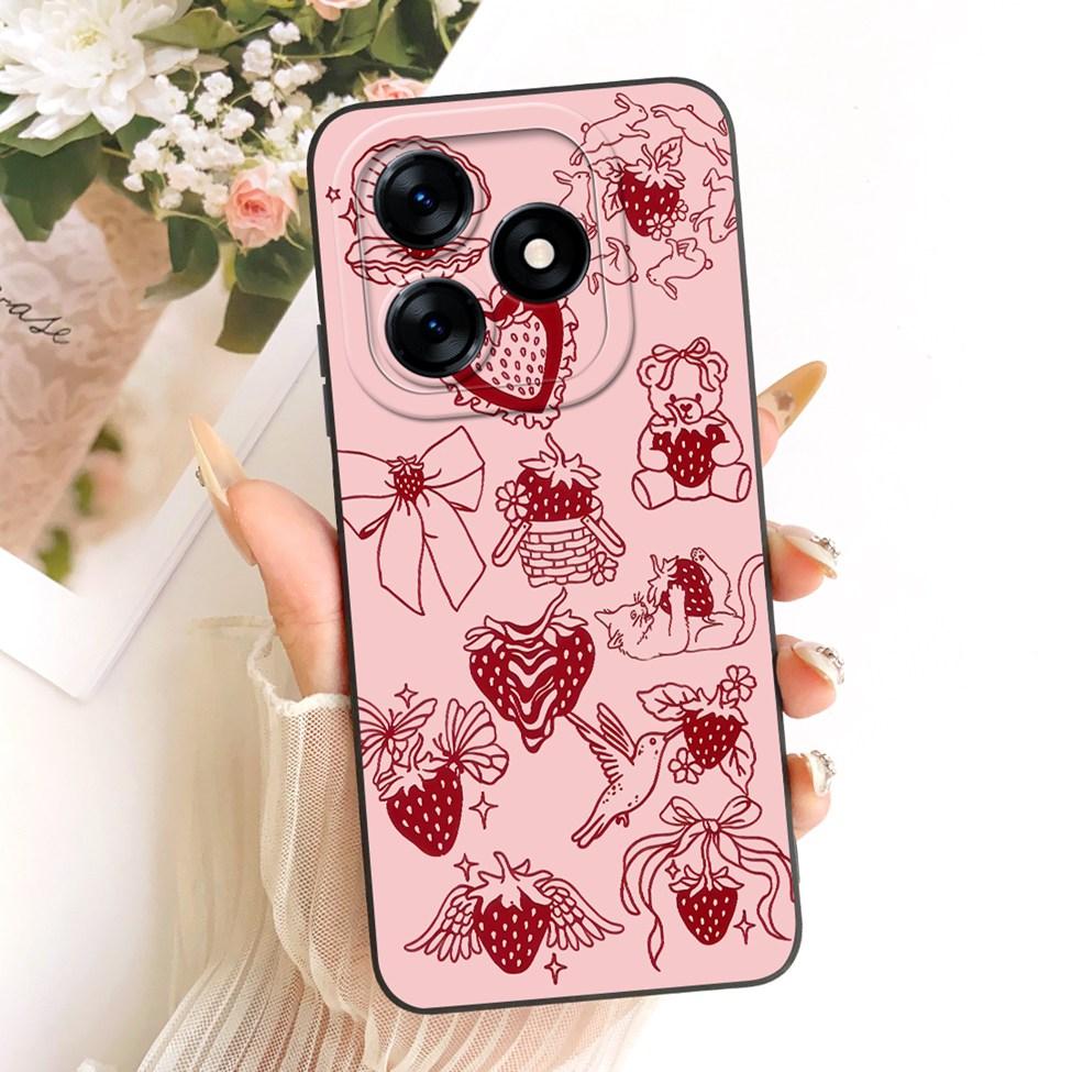 Чехол для Realme C51 RMX3830 Чехол для Realme C53 RMX3760 Крышка Силиконовый Роскошный Модный Мультяшный Забавный 2D Расписной