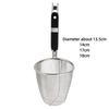 Stainless Steel Noodle Funnel Thickened Multifunctional Fine Mesh Sieve Spoon Wooden Handle Noodle Dumplings Mesh Basket