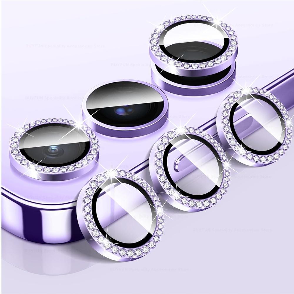 Для Samsung Galaxy A16 4G 5G Diamond Camera Lens Protector Блестящая закаленная стеклянная задняя крышка объектива Алюминиевое металлическое кольцо Galaxy A06