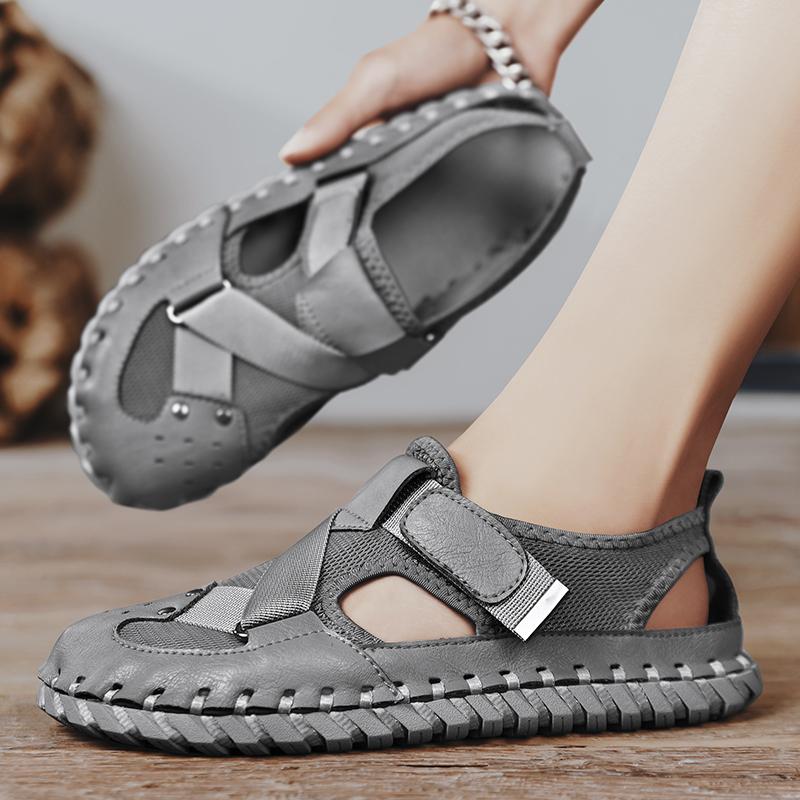 Men Sandals 2024 Brand Designer Shoes Outdoor Beach Slippers for Men Casual Shoes High Quality Non Slip Black/beige Man Slippers