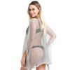 Women's Tassel Cardigan Beach Cover-Up Shawl: Sun Protection Bikini Cover, European & American Style, Hollow Out Design
