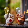 Outdoor Courtyard Solar Light Owl Ornaments Creative Garden Landscaping Cute Animal Decorative Resin Crafts