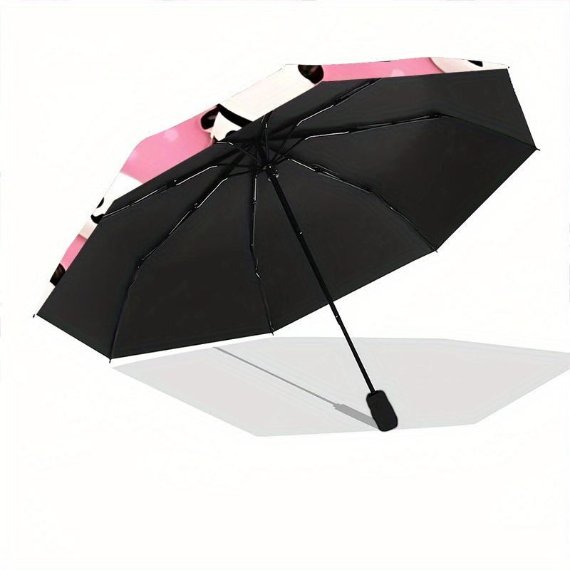 1pc Panda Party Auto Open/close, All-Season Portable Folding Umbrella for Women & Men, Travel, Everyday, Formal Events - Compact Luxury Parasol, Outdo