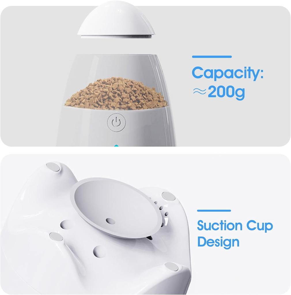 Умная камера для собак с разрешением 1080p и дозатором лакомств Камера для собак с обзором на 180° и бросанием лакомств для домашних животных с приложением для телефона Двусторонняя аудиосвязь Android и iOS