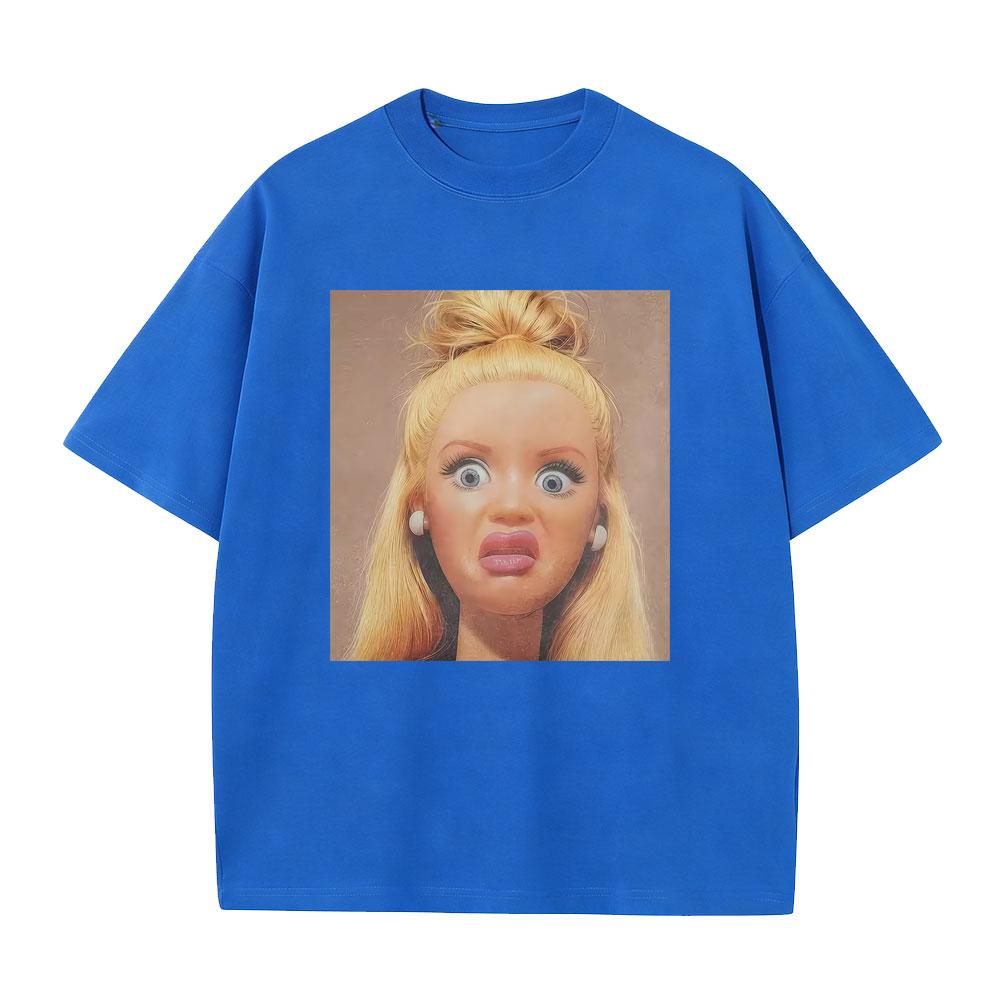 Hot Funny Disgusting Doll Meme Graphic Tshirt Unisexs Womens High Quality Cotton T Shirts Unisex Oversized Short Sleeve Tshirts