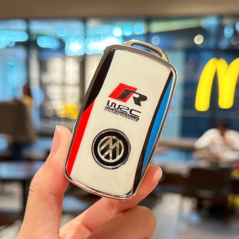 Для VOLKSWAGEN ТПУ Чехол-оболочка для складного автомобильного ключа For Volkswagen VW Polo Golf Passat Tiguan Beetle Caddy T5 Up Eos Брелок