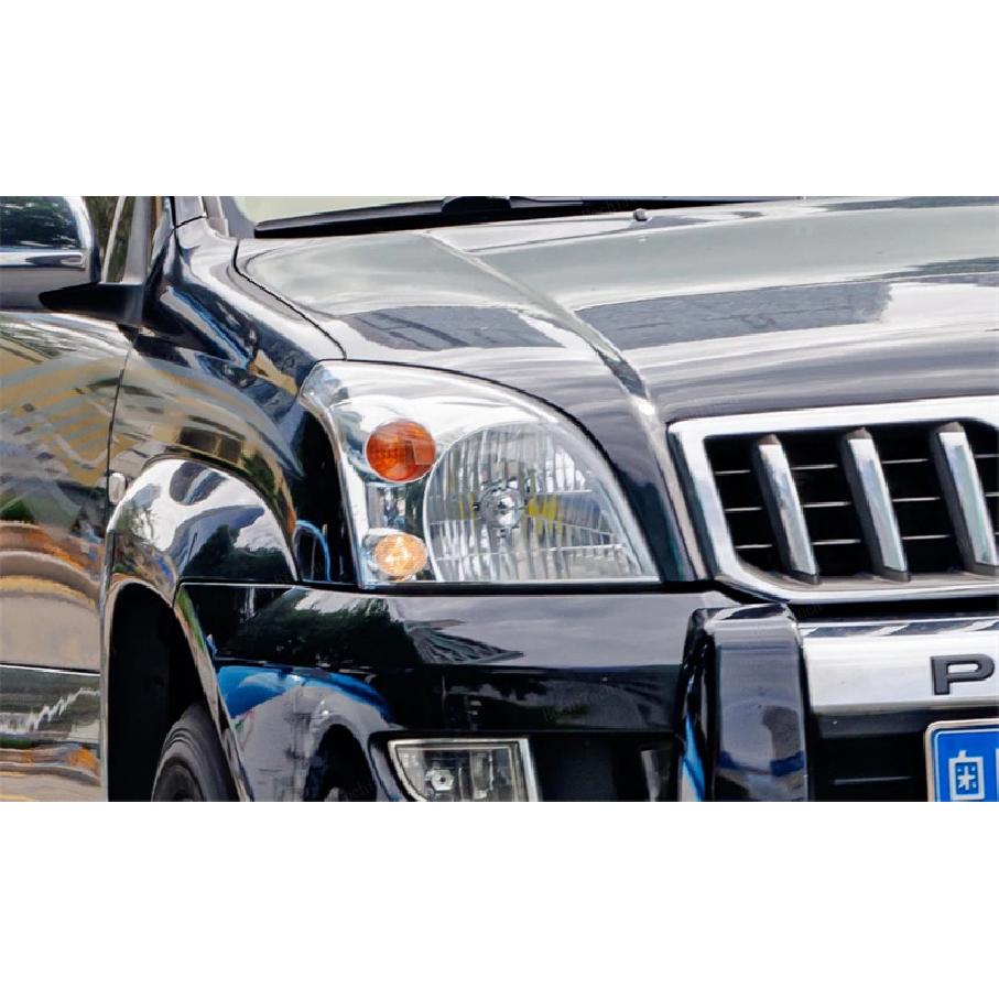 Накладка на фары для Toyota Land Cruiser Prado J120 2003~2009 Прозрачный корпус Стекло рассеивателя передних фар Колпак лампы