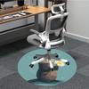 1pc Otter Daisy Office Round Area Rug, Indoor Mat Suitable For Office, Under Office Chairs Bedroom Living Room Home Decor, Room Deco, 080
