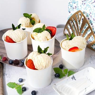 50 шт. утолщенных круглых одноразовых бумажных мисок, упаковка на вынос, идеально подходит для супов, закусок, фруктов, вечеринок, пикников