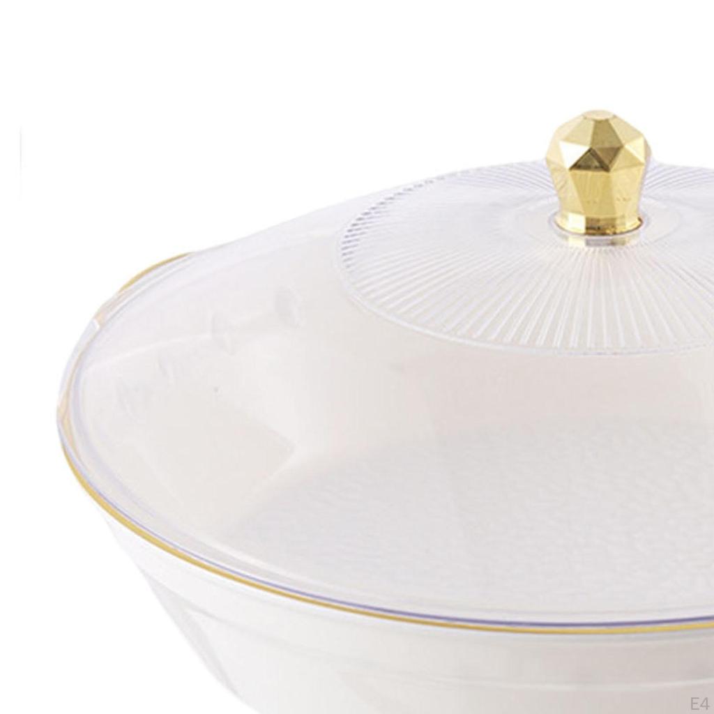 Fruit Bowl with Lid Decorative Dish Container Multipurpose Dessert Tray Food Serving