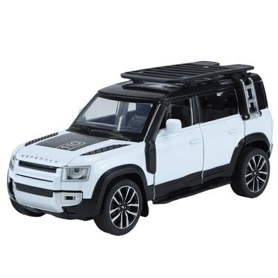 1/32 Внедорожник Range Rover Defender Модель автомобиля из сплава Литой металл Игрушка Модель внедорожника-симулятора Звуковые и световые игрушки Автомобиль Подарок