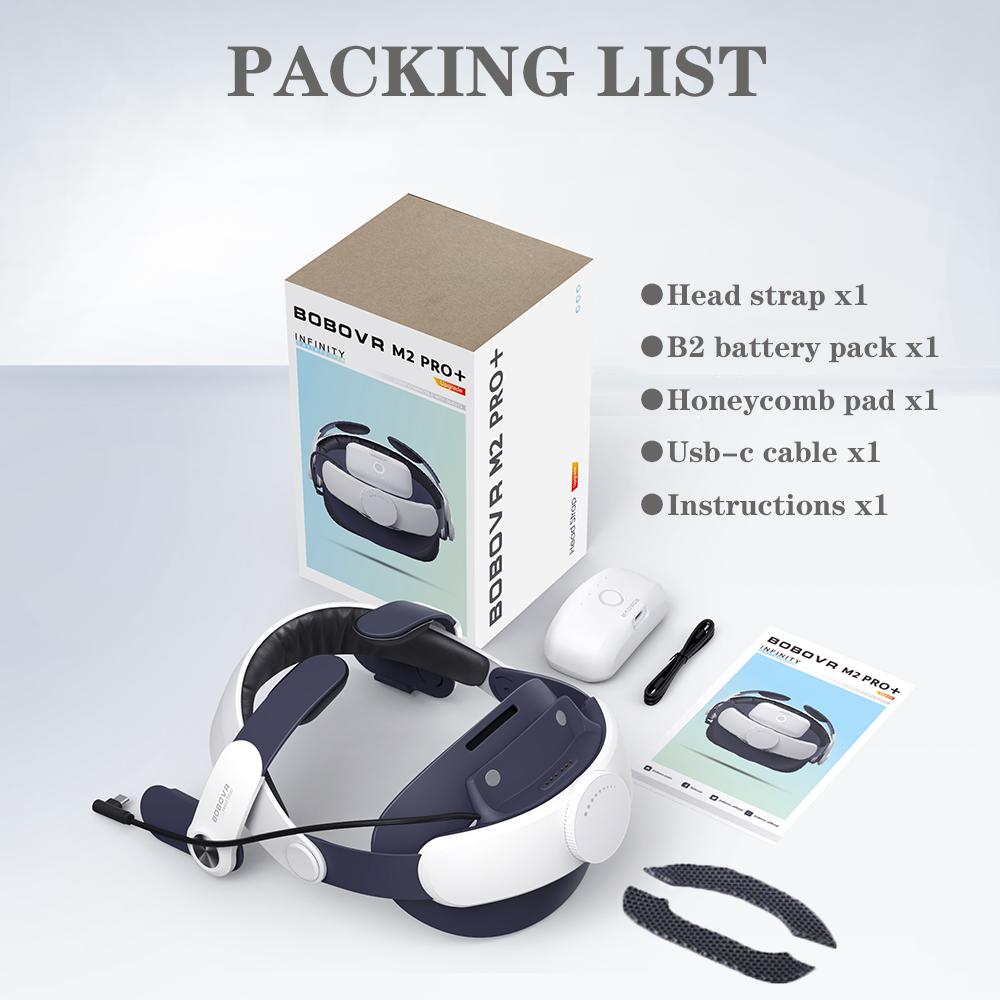 BOBOVR Ремешок для аккумулятора M2 Pro+ для Oculus Quest 2 с магнитным соединением, 5200 мАч, сменный блок питания