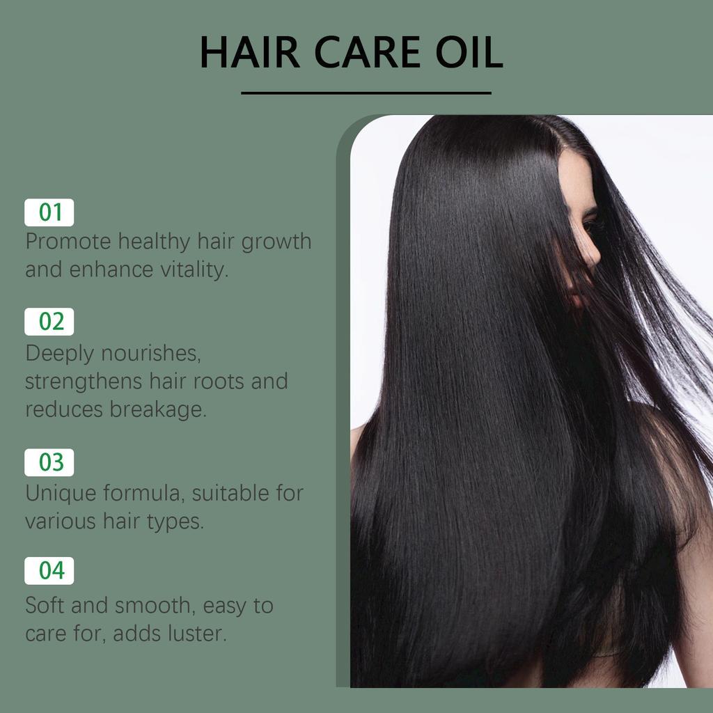 Hair Oil, Suitable for All Hair Types, Nourishes Scalp, Improves Blood Circulation, Eliminates Scalp Itching and Dryness 30ml