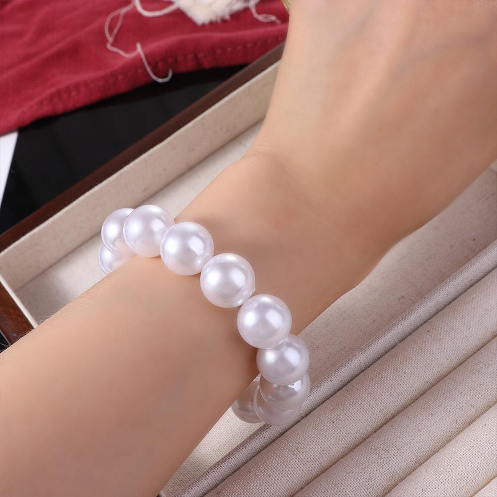 Elegant Lovely French Sweet Fashion Jewelry Female Elastic Bracelet Pearl Korean Style Bracelet