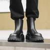 Martin boots men's low-top black 2025 new platform heightening leather shoes retro Chelsea boots 2865-J
