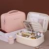 Portable Large Capacity Multipurpose Cosmetic Bag Freely Split Makeup Storage Bag High Aesthetic Trendy Cosmetic Organizer Bag
