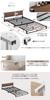 Tansu no Gen Bed Frame Queen Low Bed Shelf с розеткой Robot Vacuum Cleaner OK Single Item Steel Bed Steel Connection White Wash x White
