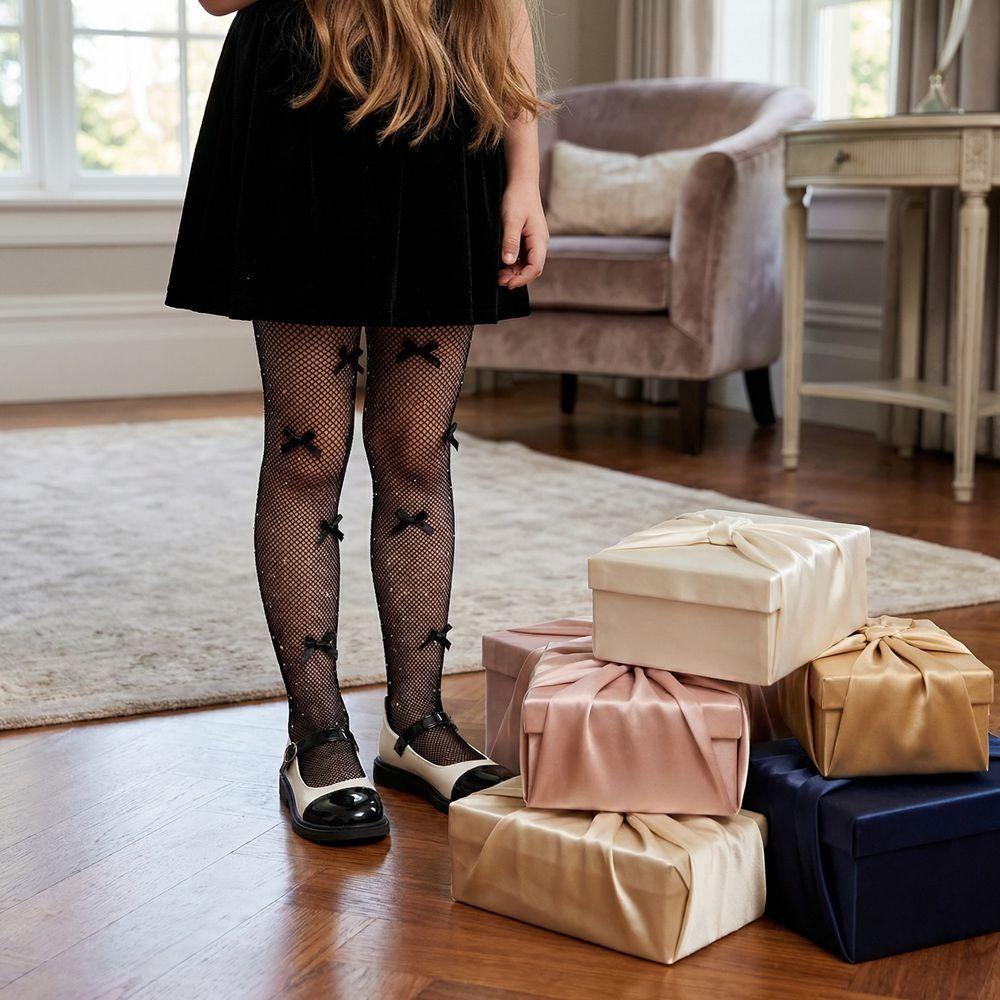 Breathable Children Rhinestone Fishnet Tights Colorful Sparkling Stockings  Fashion