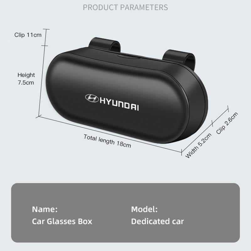 Car Sunglasses Box Interior Accessories For Hyundai I30 I20 I10 Creta Matrix Bayon Venue Veloster Tucson Accent Kona Elantra I40 mb2