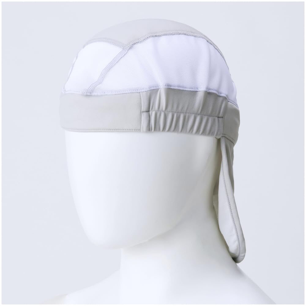 Mizuno Cooling Inner Wet and Layerable Hat for Heatwave Free Size Cap, Cool, Protection, Junior, C2JWC101, White/Ice Gray,