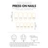 24 Pcs Almond Shaped Fake Nails 3D Gold Floral Fake Nails French Style Press On Nails False Nails Artificial Nail Tips For Women
