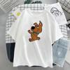 Женская футболка Kawaii Little Bear с принтом с коротким рукавом Спортивная футболка FeUnisex Harajuku Летняя японская аниме-мультяшная футболка большого размера унисекс