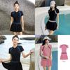 Indoor Swimsuit With High Waist Spliced Design For Hot Weather And Spa Relaxation