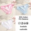 FINETOO 3PCS/SET Women Cotton Printing Panties Seamless Lace Panties Low Rise Briefs Comfortable Sexy Lingerie Intimates Panties