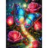 HuaCan Алмазная картина DIY Kit Бабочка Картина Полный круглый дрель Мозаика Цветы Картины Вышивка Домашний декор