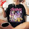 Saja Boys Band Хлопковая футболка Kpop Вдохновленная фильмом Охотники на демонов Ретро футболка Мужская Женская Мода Летний Короткий рукав Футболки на все случаи жизни