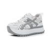Thick-soled height-increasing small Forrest Gump shoes women's 2025 summer new casual fashion versatile lightweight woven through-mesh women's shoes