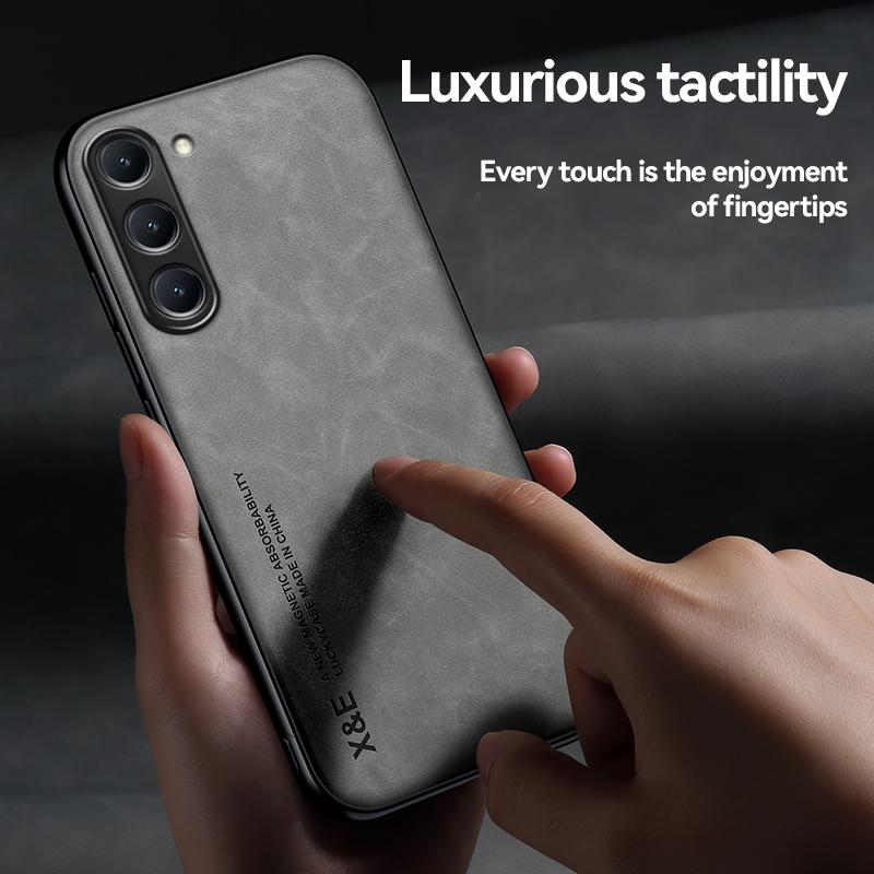 Роскошный чехол для Samsung Galaxy S23 Plus, ультра силиконовый противоударный кожаный чехол для телефона Samsung S 23 S23plus, чехол