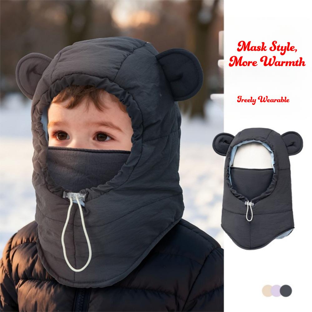 Thickened Kids Winter Hats Windproof Balaclavas Hats Scarf Set  Outdoor