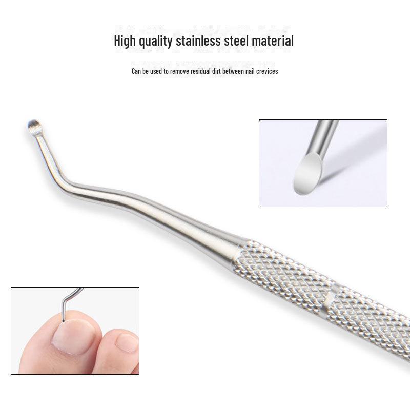 Щипцы для ногтей из нержавеющей стали для удаления вросших ногтей и чистки пальцев ног - маникюрный инструмент для удаления грязи из ногтевых углублений.