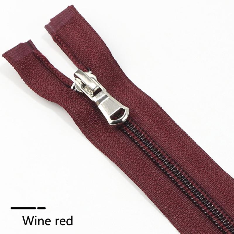 5 Items 40-80cm (15-31 Inch ) Nylon Open-End Zip Zipper 5# For Apparel Outerwear Tailor Sewing Crafts Nylon Zippers Accessories 13 Color