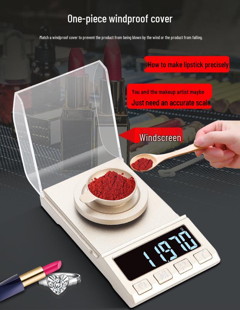 High-Precision 0.001g Milligram Scale for Jewelry, Carats, Drugs, and Lipstick