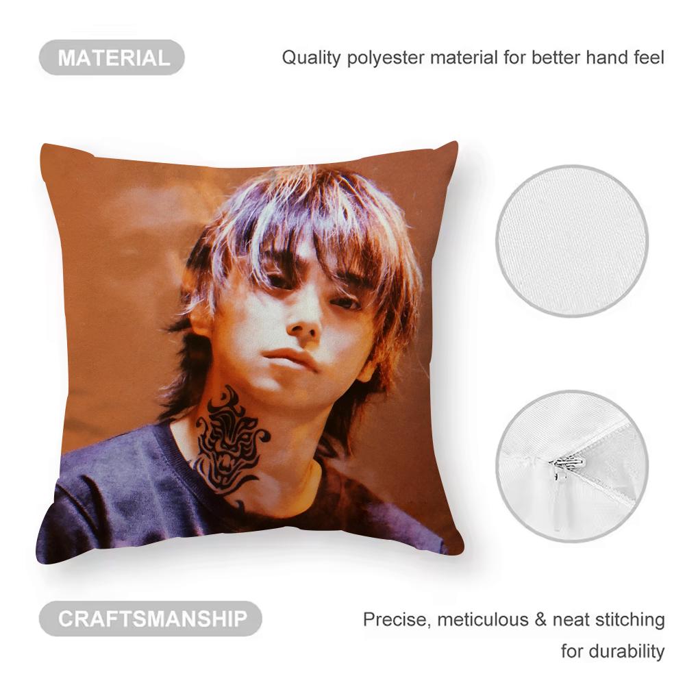 Hot Actor N-Nijiro M-Murakami Double-Sided Printed Pillow Cover Short Plush Suitable Living Rooms Bedrooms Throw Cushion Cover