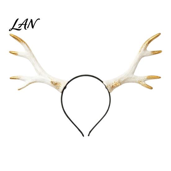 Halloween Party Costume Headband Deer Antlers Headband, Realistic Forest Cosplay Costume, Gothic Durable Simulation Branch Hairband Style Elastic