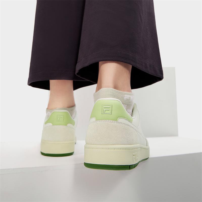 Fila Targa Универсальные Кроссовки в Свежем Студенческом Стиле Модные Прочные Низкие Кроссовки Женские кроссовки Белый Зеленый F12W432204FGL