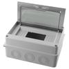Outdoor Waterproof Distribution Box PC Surface-Mounted 1Row 8 Modules IP65 Fuse Box Connector Terminal 200X155X95mm Electrical