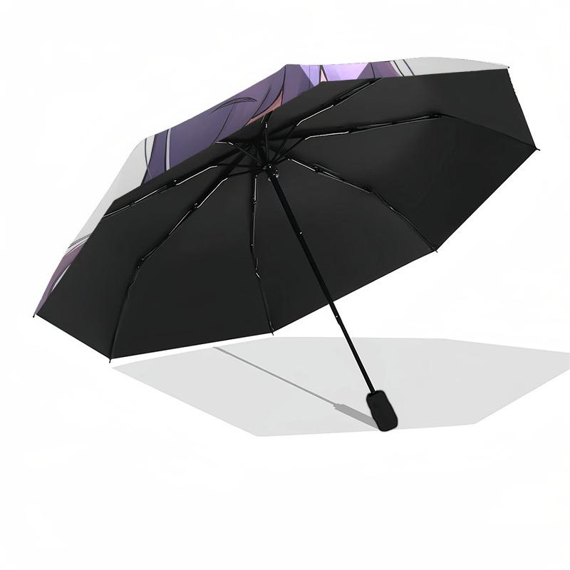 Anime Girl, Cat- Automatic Opening and Closing, 8-rib Structure Portable Umbrella, Suitable for Men and Women in All Seasons - Perfect Gift