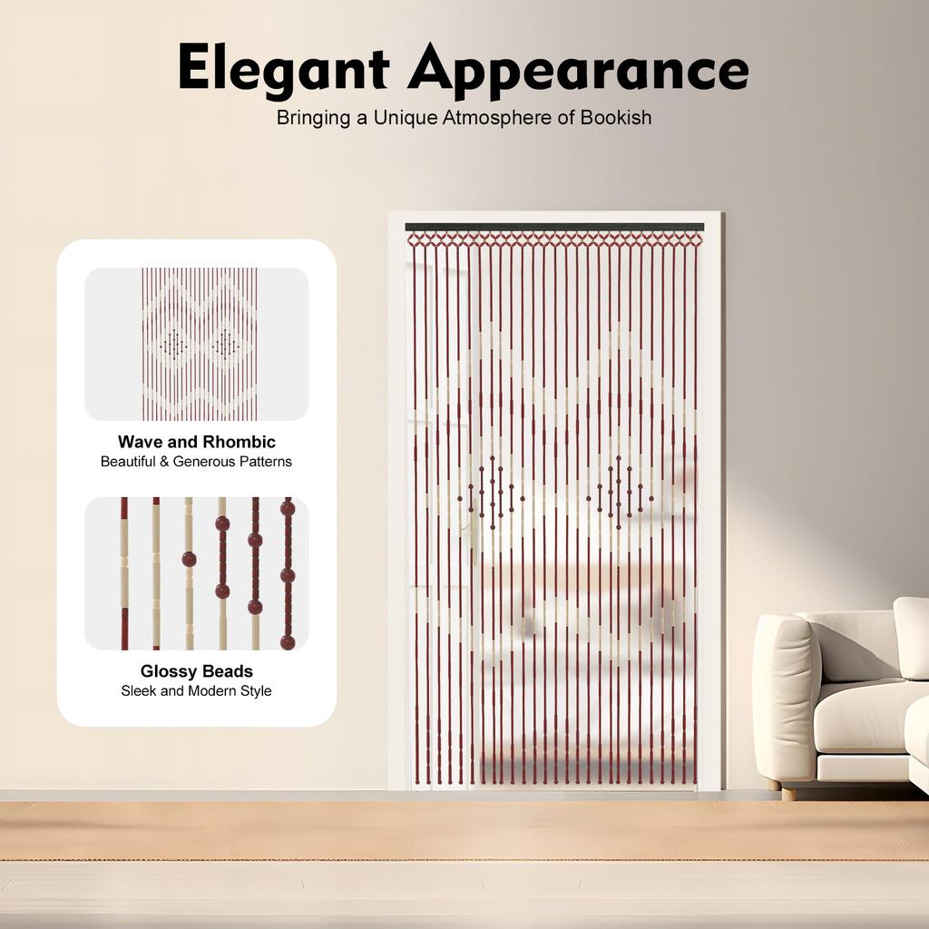 Макрамные шторы, дверные занавески из нитей для дверных проемов, панели для шкафа, перегородка для комнаты, богемный кухонный ламбрекен 3*5,74 фута(Ш*В)