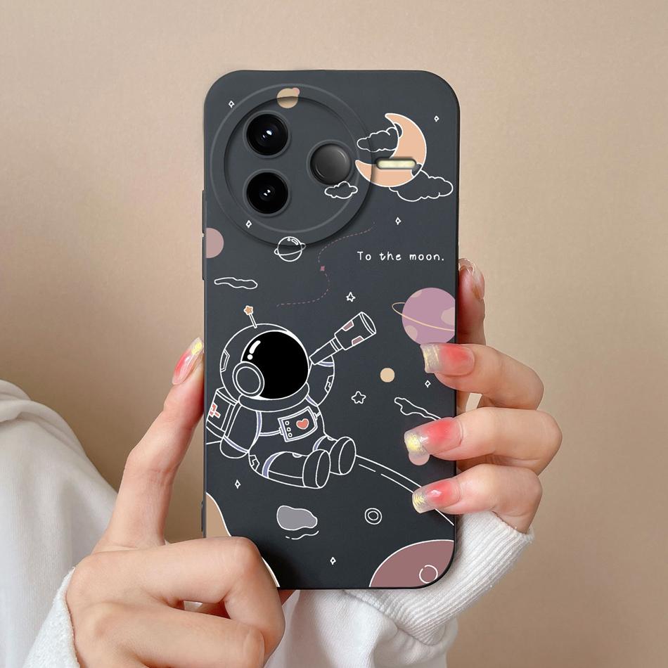 Чехол для POCO F7 Pro Ultra Красивые Цветы Мягкий Гладкий Жидкий Силикон Улучшенная Защита Камеры Ударопрочный Задний Чехол Для Девочек