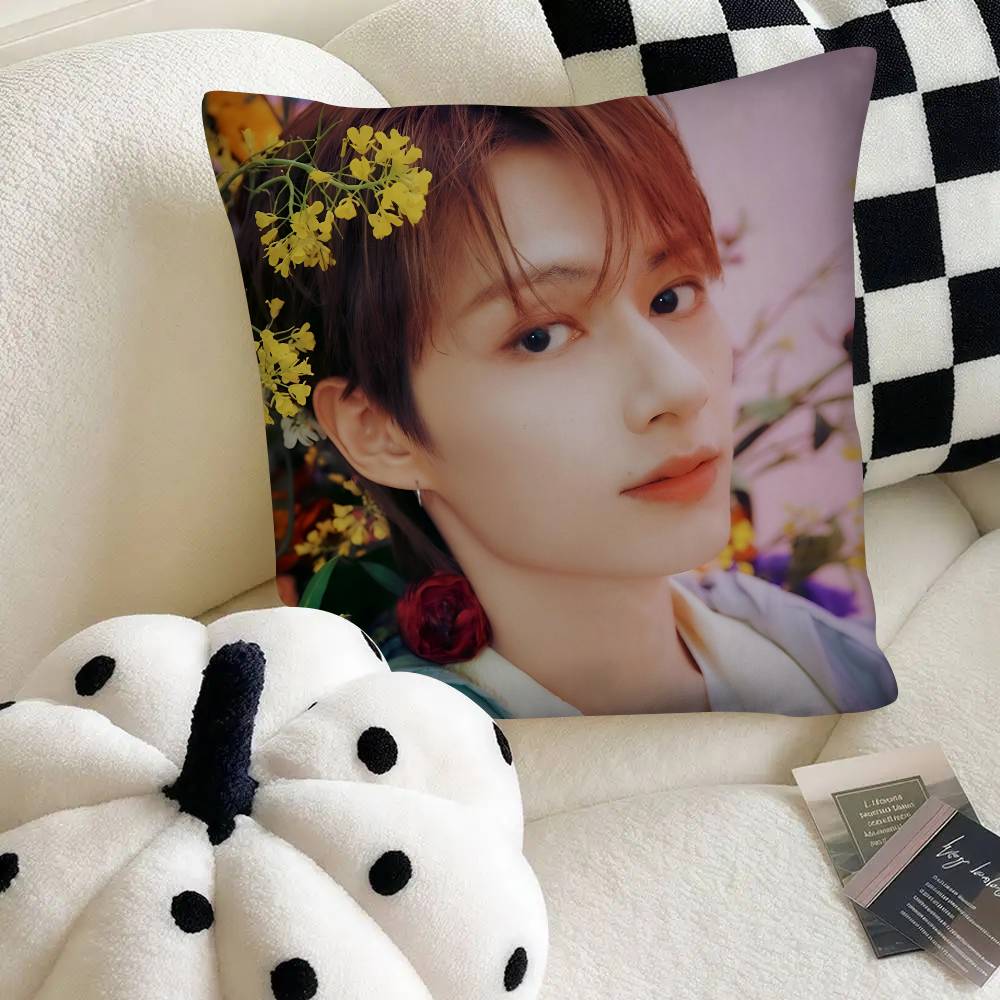 Чехол для подушки Kpop Junhui Wen Квадратная подушка Спальня Диван Подушка для отдыха и комфорта Автомобиль Домашний декор
