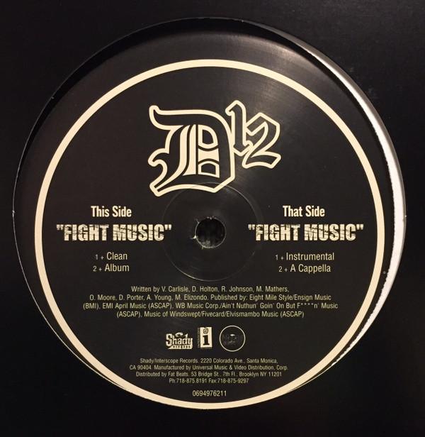 12-дюймовая пластинка D12 - Fight Music 0694976211 Shady Records, 2001 США Рэп и хип-хоп/R&B Б/У