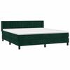 Maison Exclusive - Sommier à lattes de lit et matelas Vert foncé 180x200cm Velours