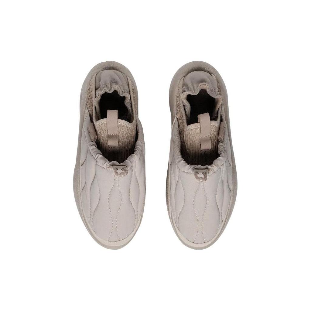 Li Ning Cloud Travel Fluffy Fabric Shock Absorbing Non-Slip Wear-Resistant Lightweight Low-Top Sports Casual Shoes Women Sneaker Gray AZGS146-2