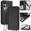 For Vivo V50 Lite 4G/vivo V50 Lite 5G Leather Case Wallet Stand Phone Cover with Wrist Strap