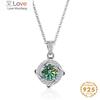 0.5-1ct Moissanite Necklace For Women S925 Sterling Silver Jewelry Lab Created Diamond Pendant Clavicle Chain Gift